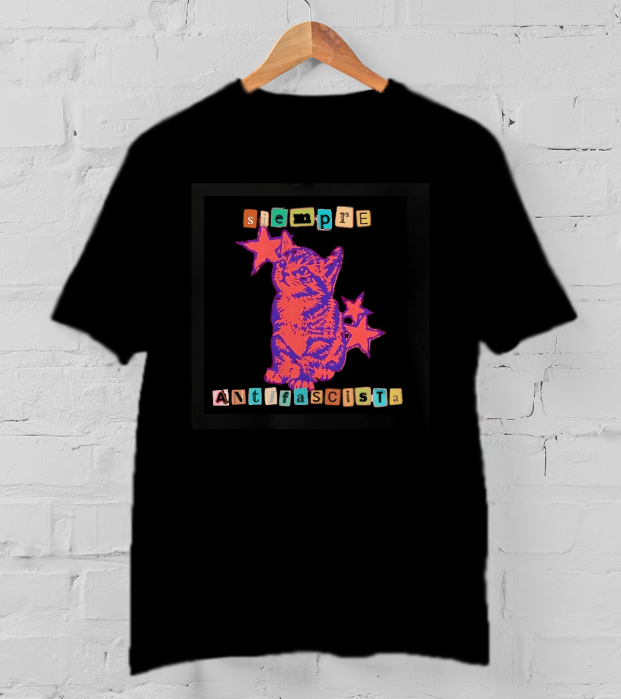 Siempre Antifascista Cat Star Blocks T-Shirt