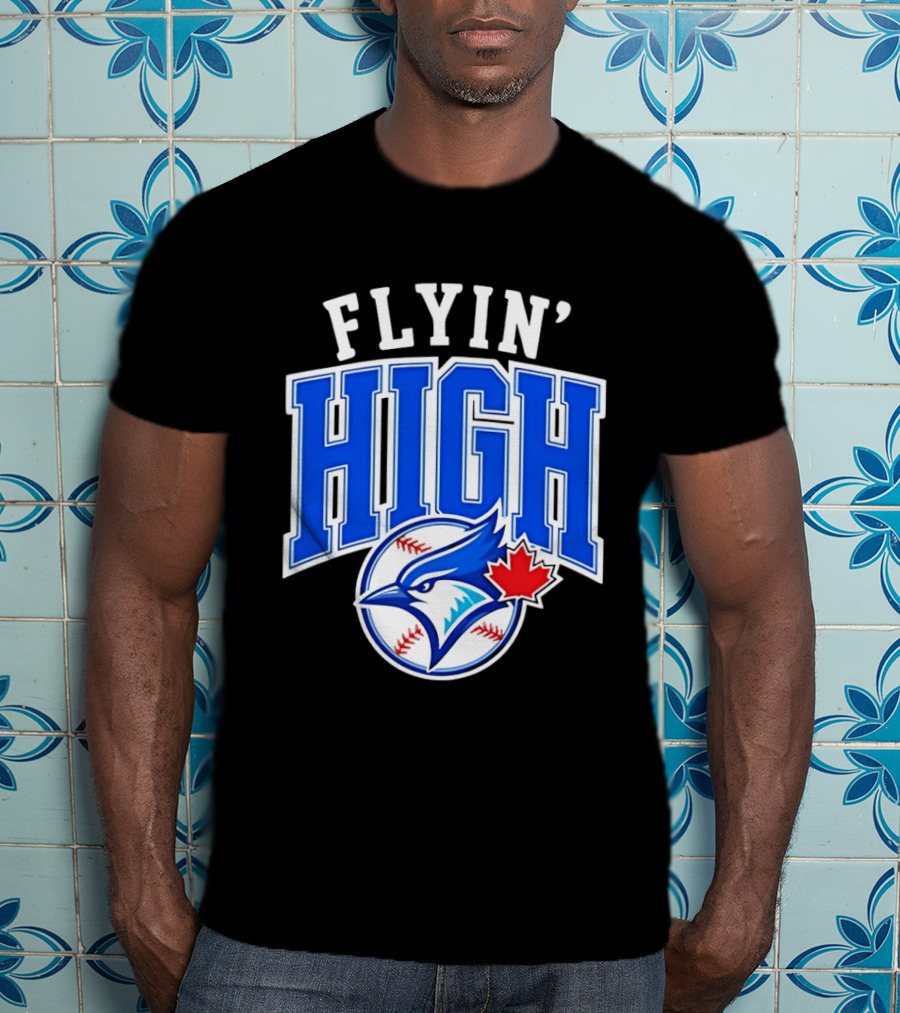 Flyin' High Toronto Blue Jays Maple Leaf Baseball Team T-Shirt