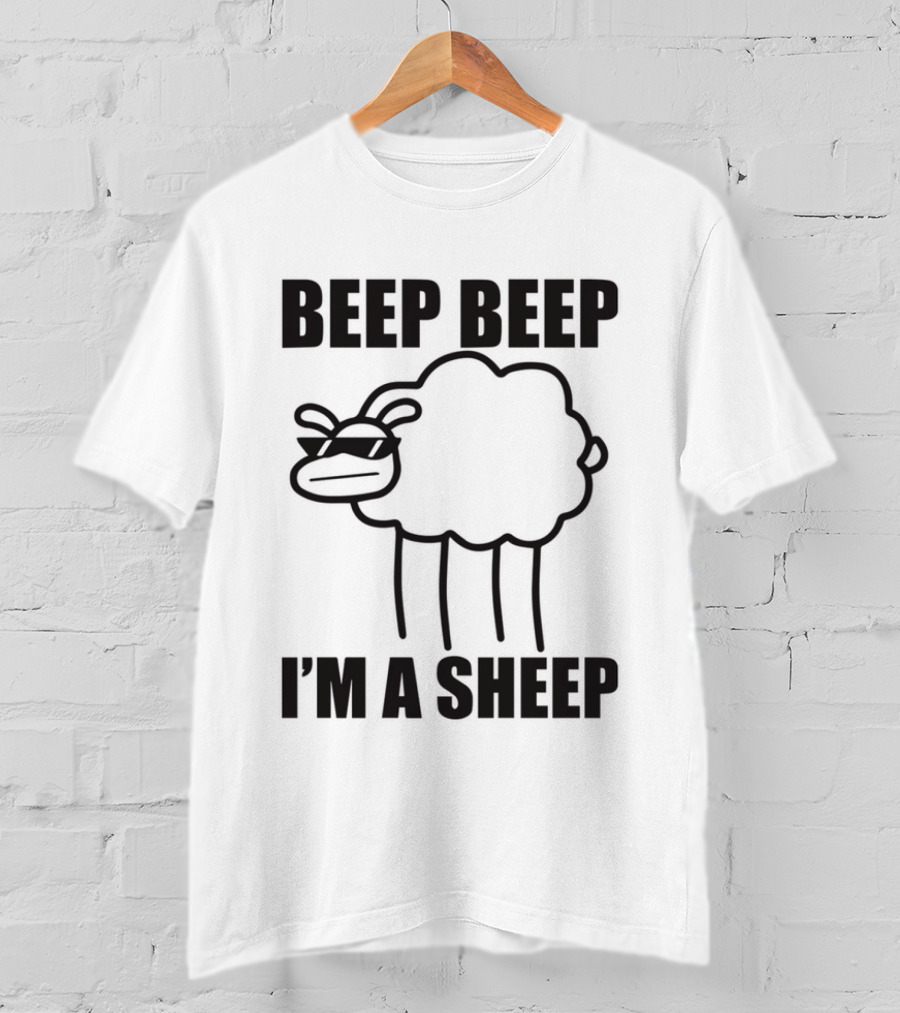 ASDFMOVIE10 Beep Beep I'm A Sheep Racerback Tank T-Shirt