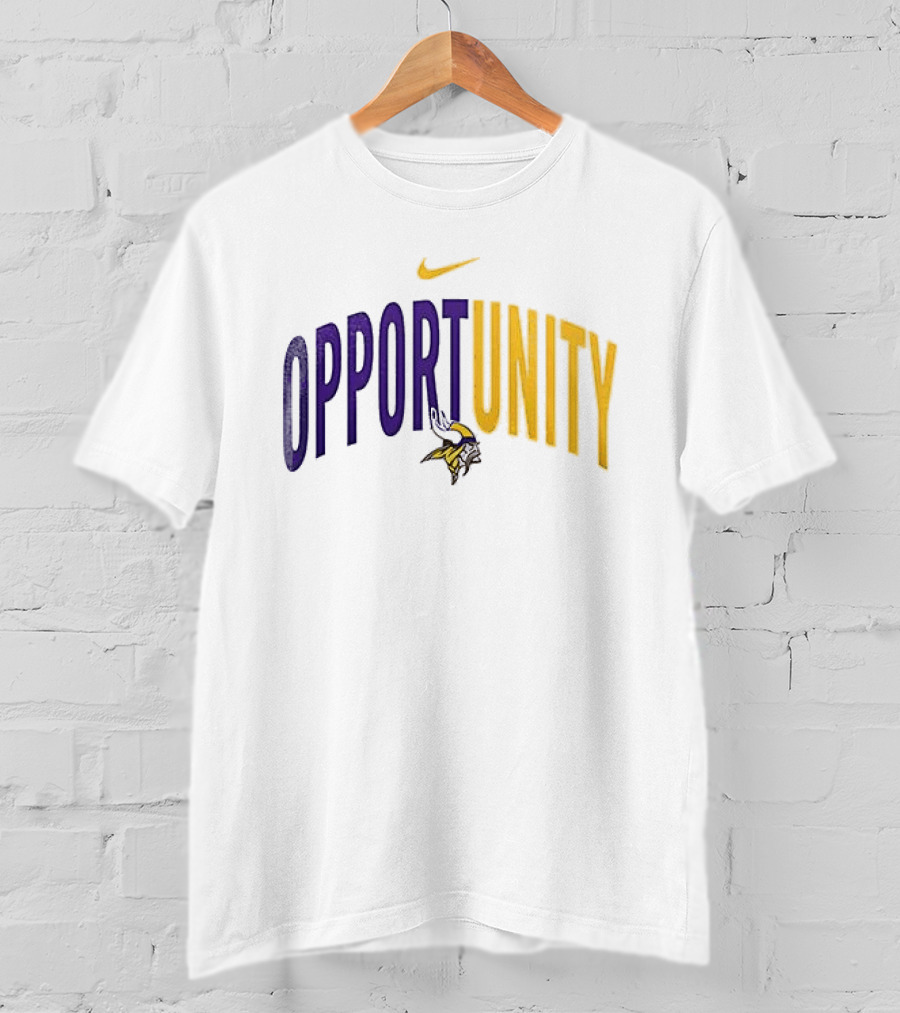 Nike Minnesota Vikings Opportunity Justice Freedom Equity T-Shirt