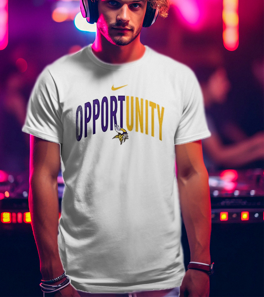 Nike Minnesota Vikings Opportunity Justice Freedom Equity T-Shirt