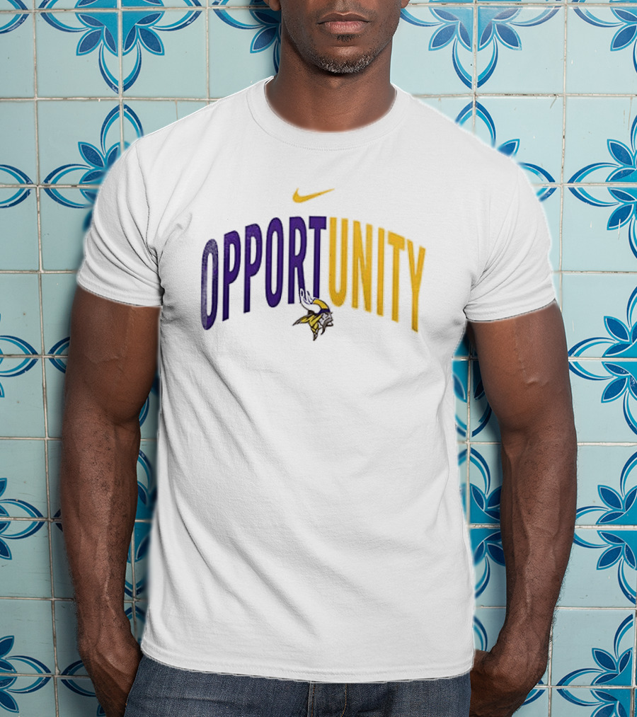 Nike Minnesota Vikings Opportunity Justice Freedom Equity T-Shirt