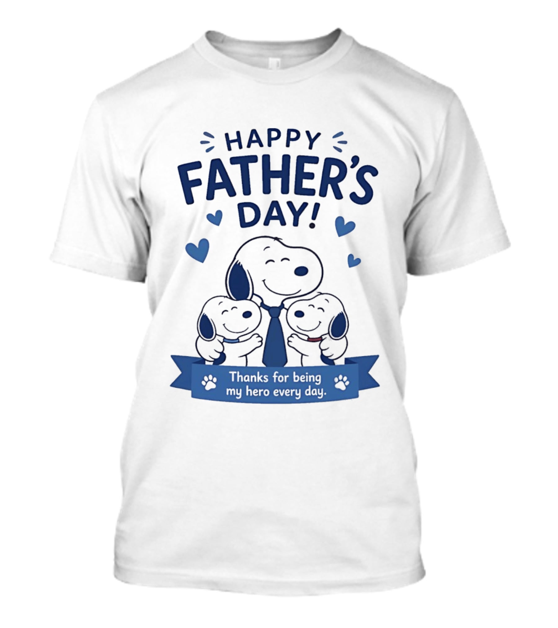 Snoopy Peanuts Happy Father's Day Thanks For Being My Hero Every Day T-Shirt