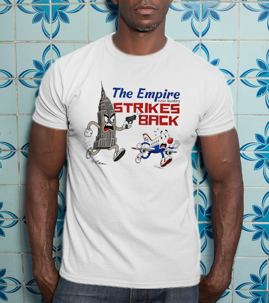 The Empire Strikes Back New York City Parody Featuring Cityscape Showdown T-Shirt