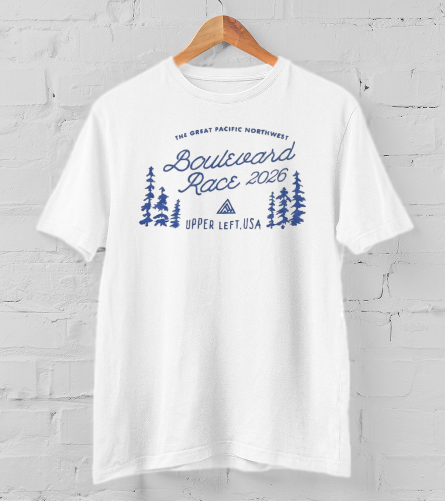 The Great Pacific Northwest Boulevard Race 2026 Upper Left USA Forest T-Shirt