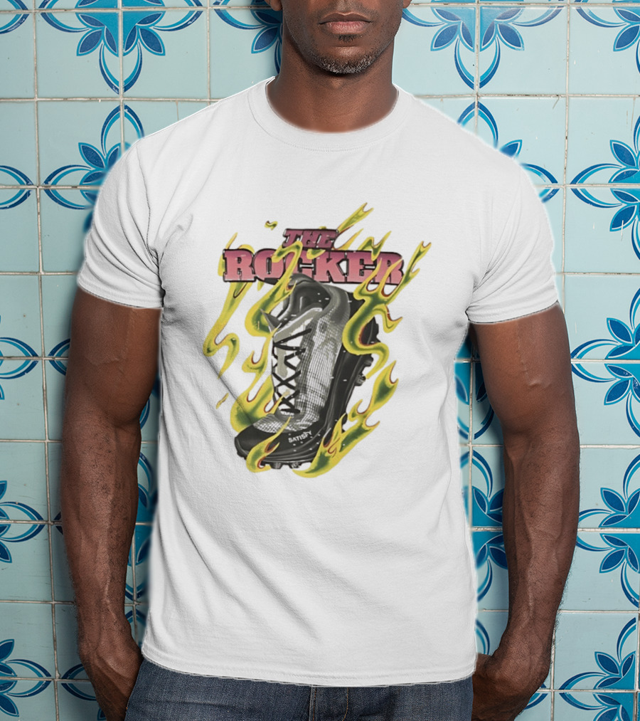 The Rocker Satisfy Running Original Trailblazer Flame Boot T-Shirt
