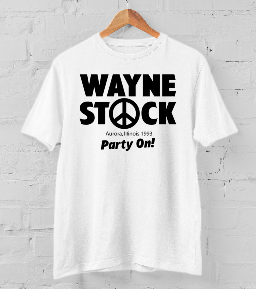 Wayne's World WayneStock Aurora Illinois 1993 Party On T-Shirt