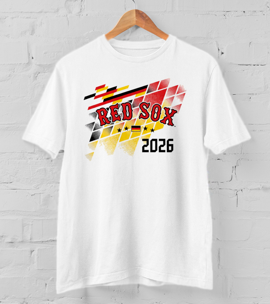 Red Sox 2026 German Celebration With Flag And Stars T-Shirt