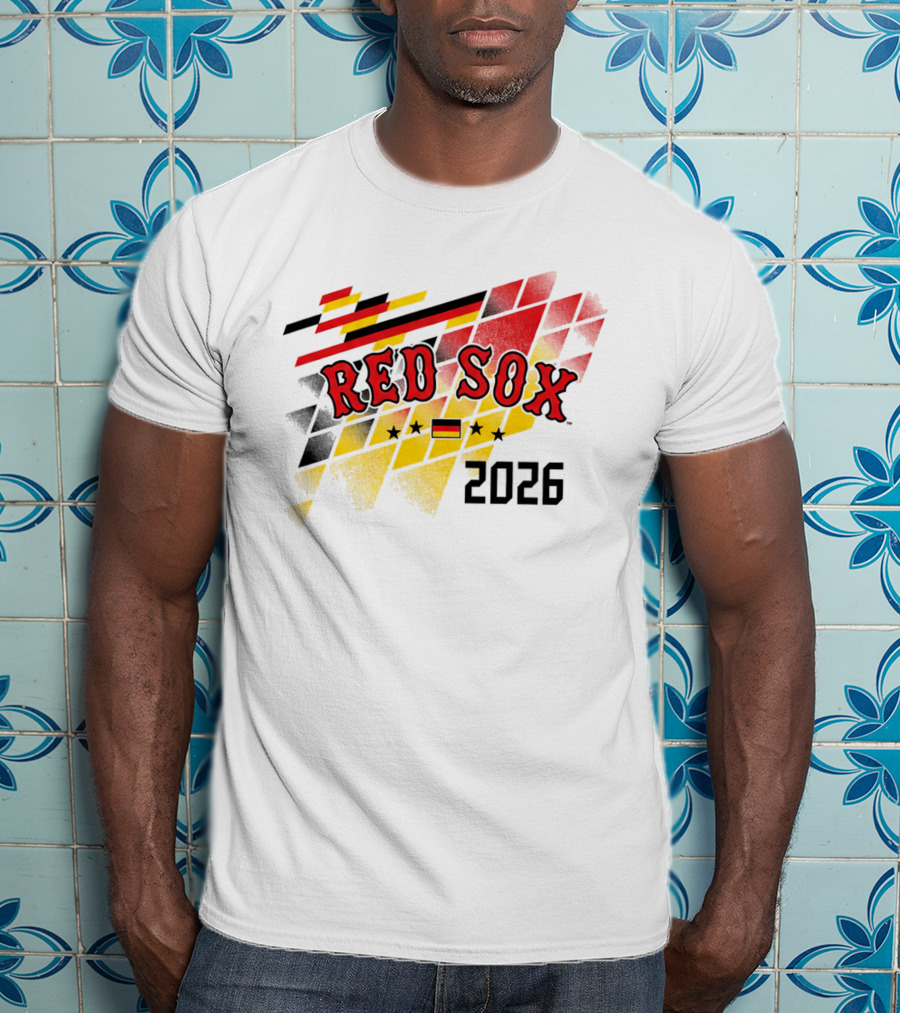 Red Sox 2026 German Celebration With Flag And Stars T-Shirt