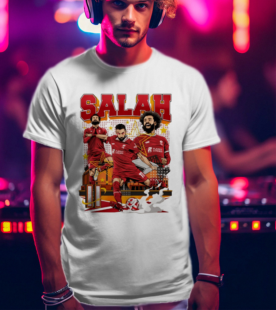 Mohamed Salah Liverpool FC Planet Euphoria Premier League T-Shirt
