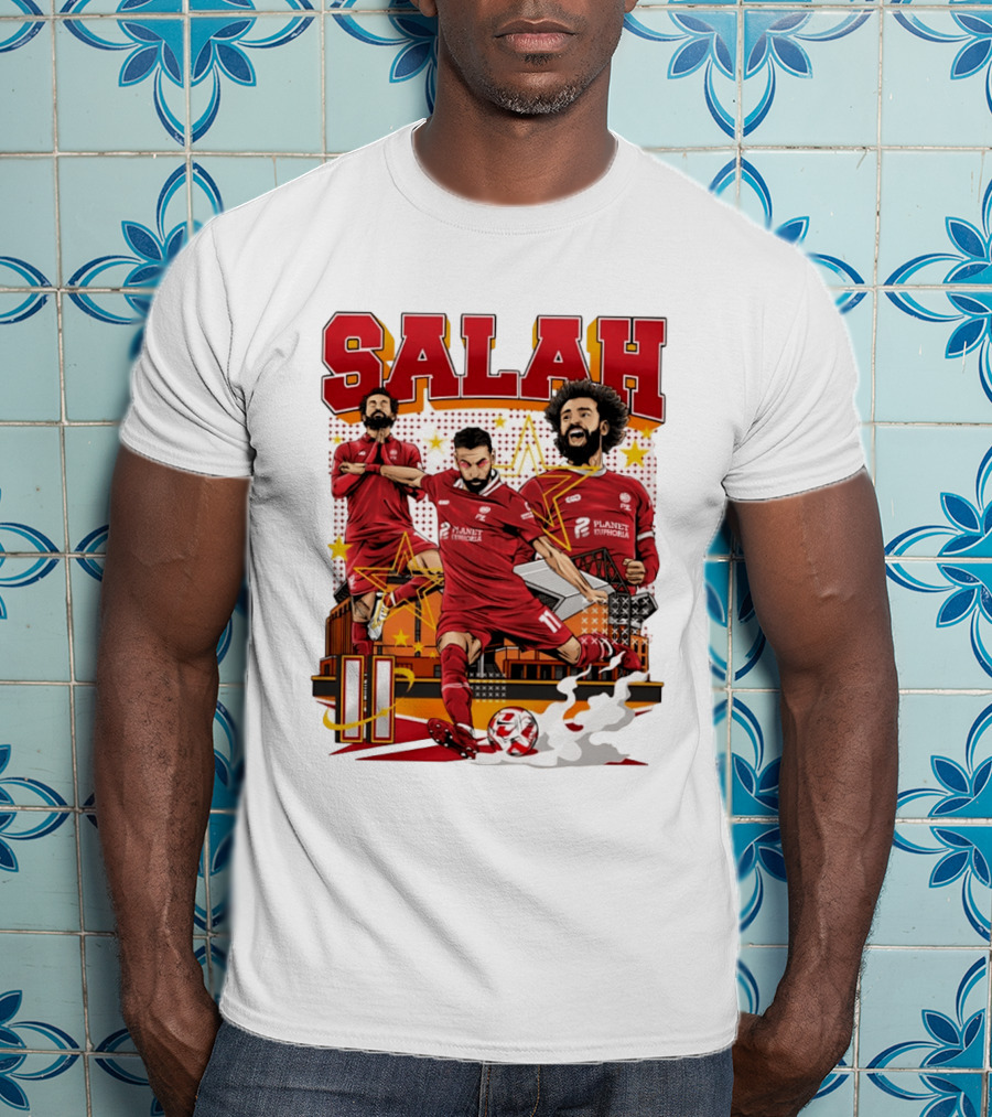 Mohamed Salah Liverpool FC Planet Euphoria Premier League T-Shirt