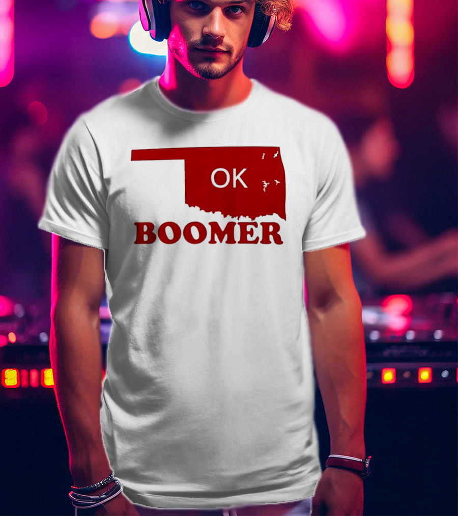 Oklahoma State OK Boomer Map T-Shirt