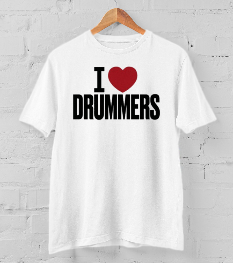 G Flip I Heart Drummers T-Shirt