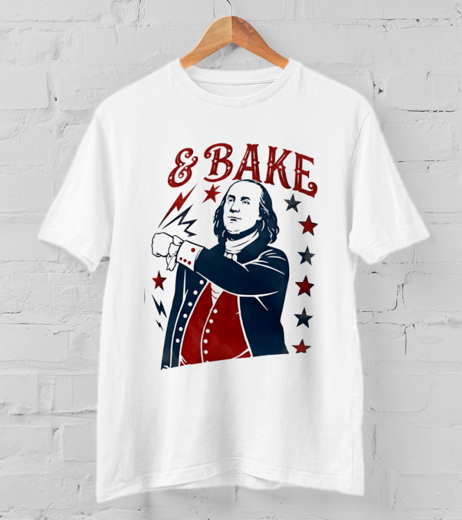 George Washington 4th Of July Bake American 250th Celebration T-Shirt