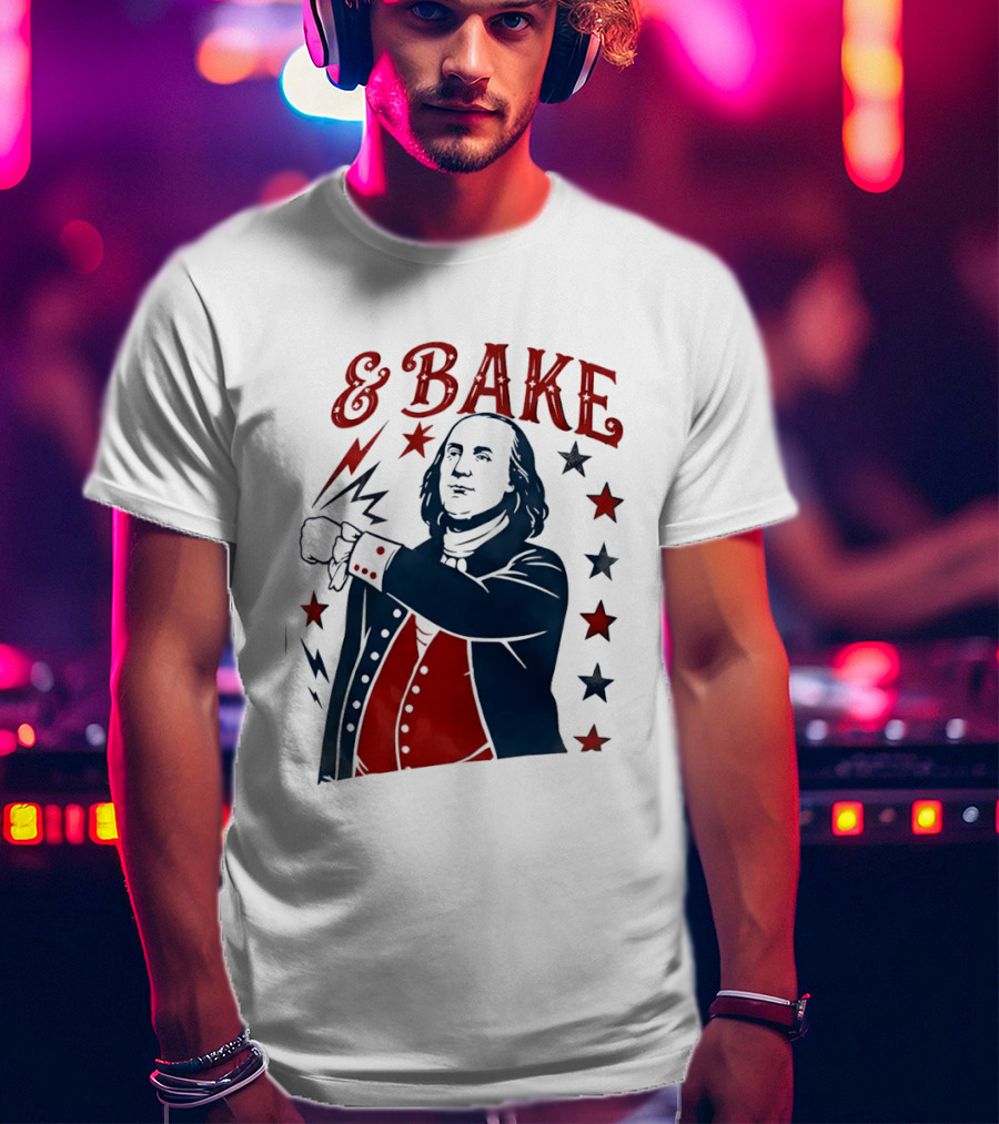 George Washington 4th Of July Bake American 250th Celebration T-Shirt