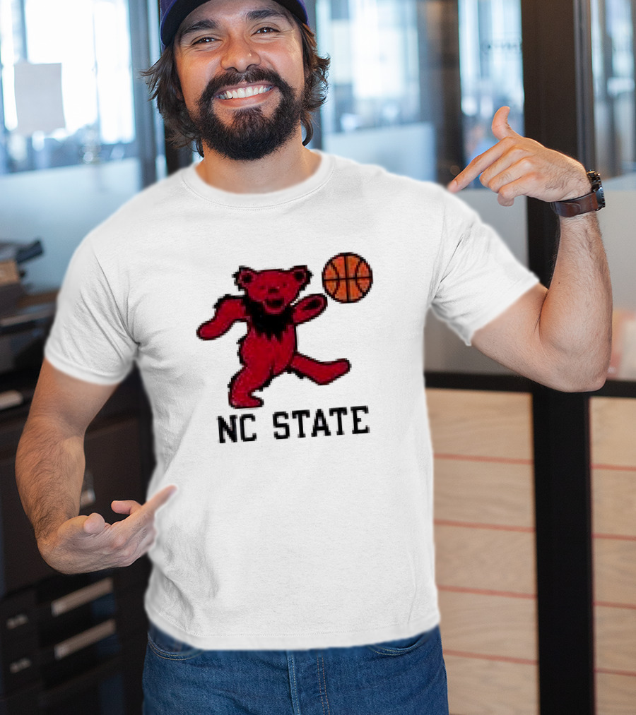 Grateful Dead NC State Wolfpack Bears Basketball Team Collaboration T-Shirt