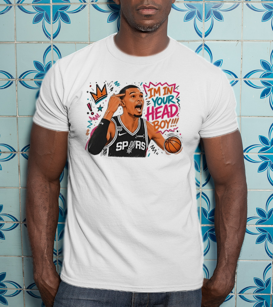 San Antonio Spurs Victor Wembanyama I'm In Your Head Boy Basketball Star T-Shirt