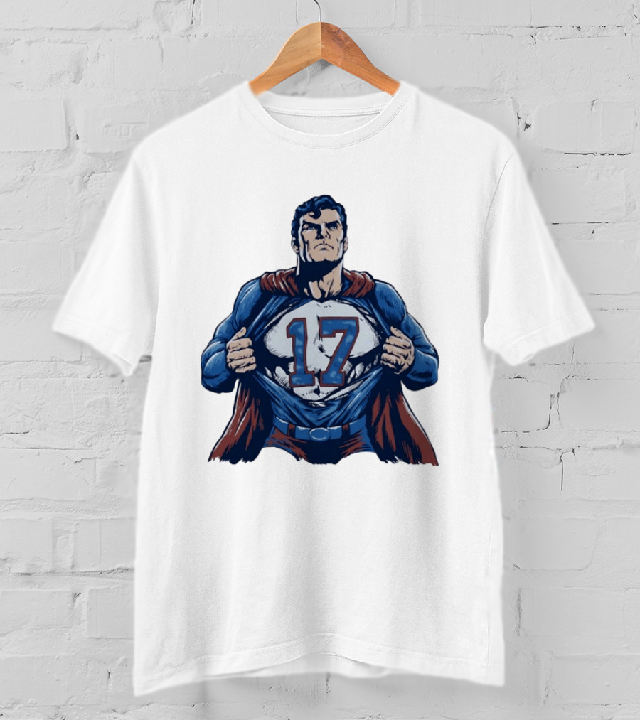 Superman Secret Identity 17 Josh Allen Buffalo Bills T-Shirt