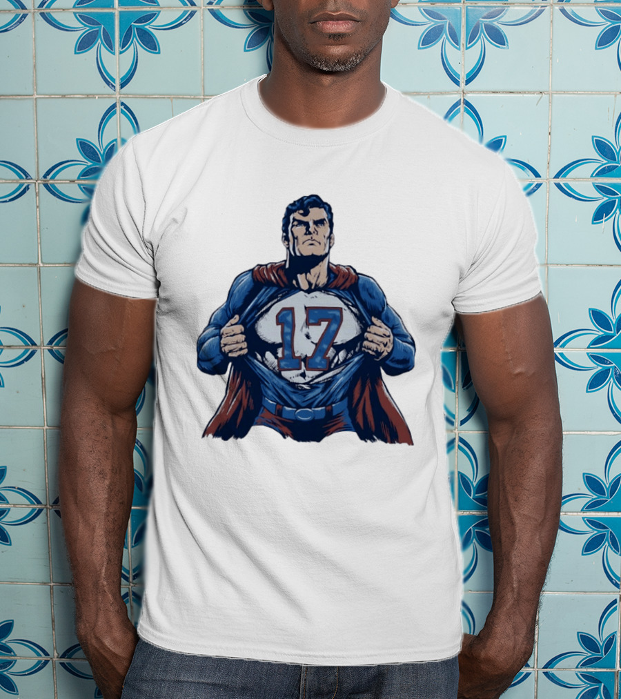 Superman Secret Identity 17 Josh Allen Buffalo Bills T-Shirt