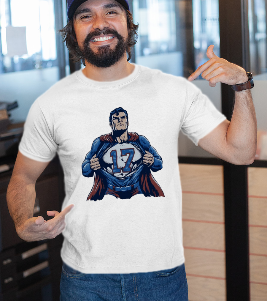 Superman Secret Identity 17 Josh Allen Buffalo Bills T-Shirt