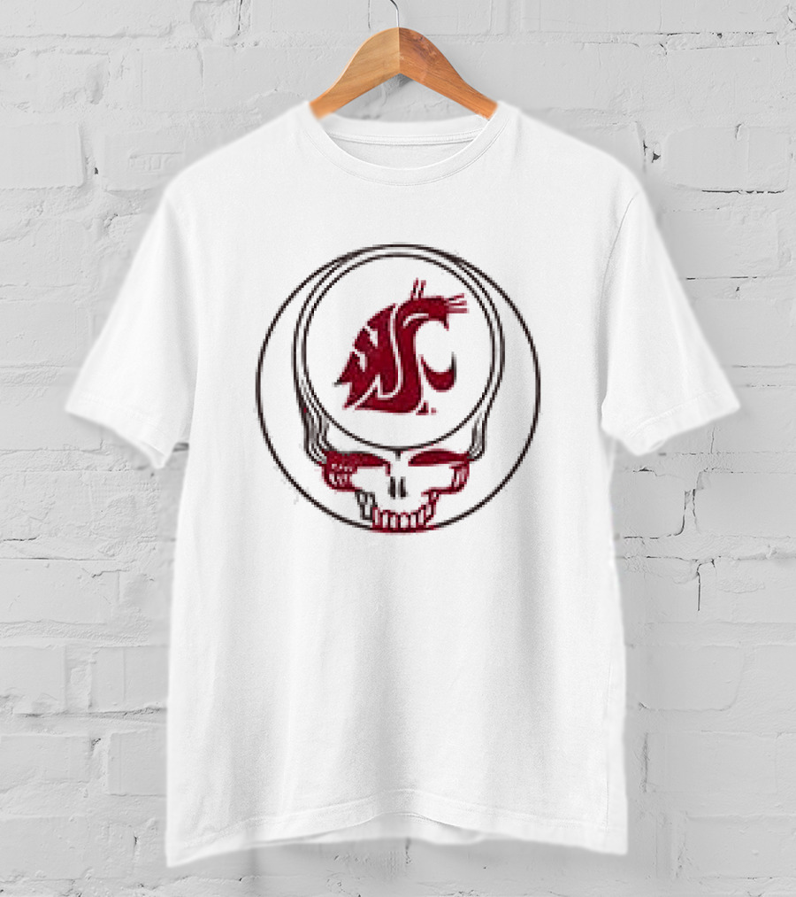 Grateful Dead Skull Washington State Cougars Collaboration T-Shirt
