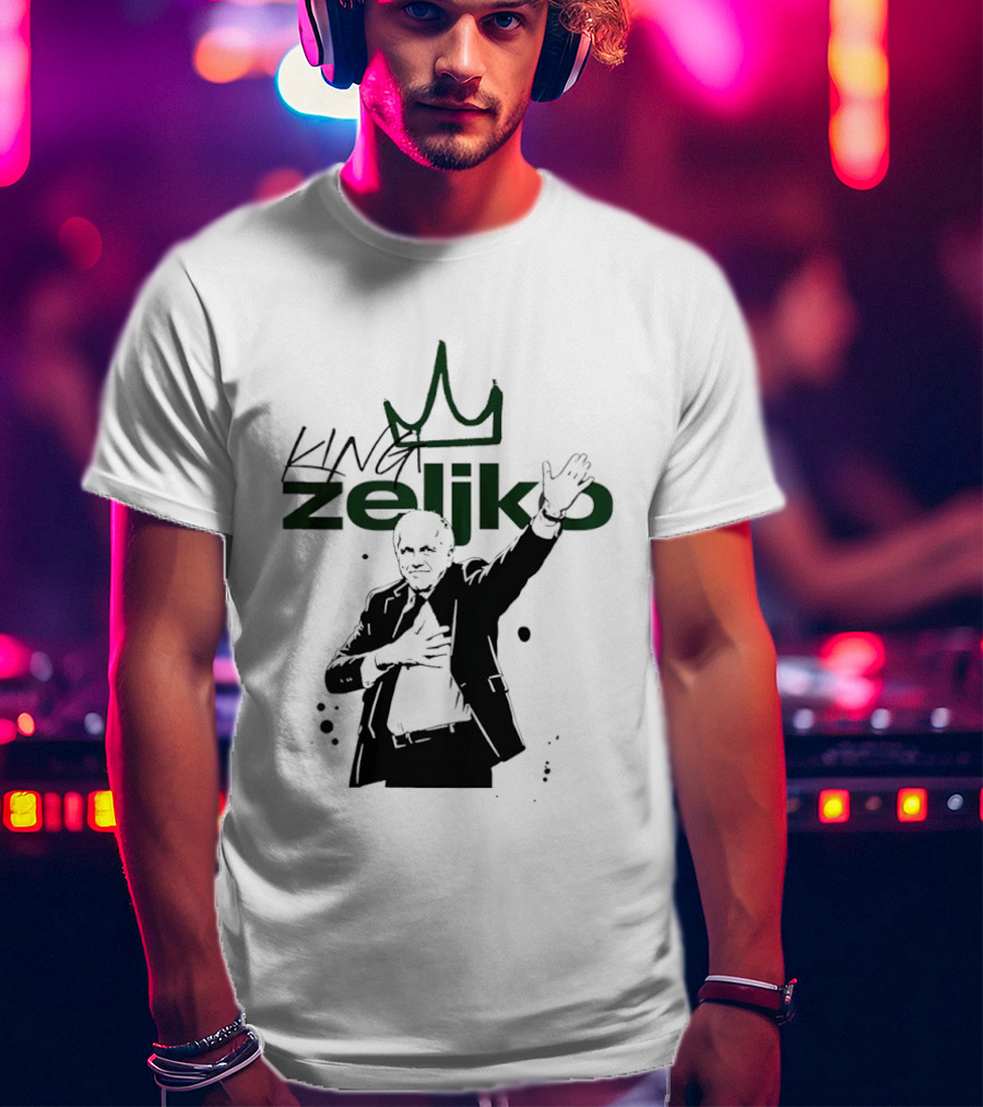 King Zeljko Obradovic Legendary Coach Iconography T-Shirt