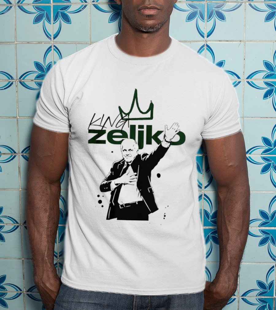 King Zeljko Obradovic Legendary Coach Iconography T-Shirt