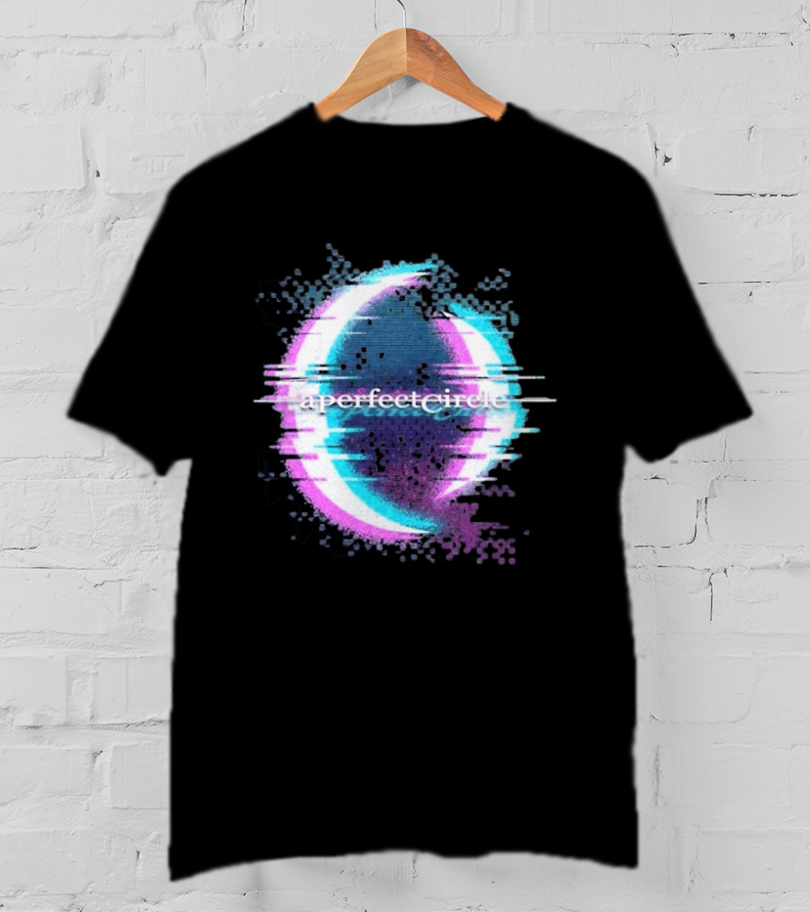 A Perfect Circle Neon Glitch Retro Aesthetic T-Shirt