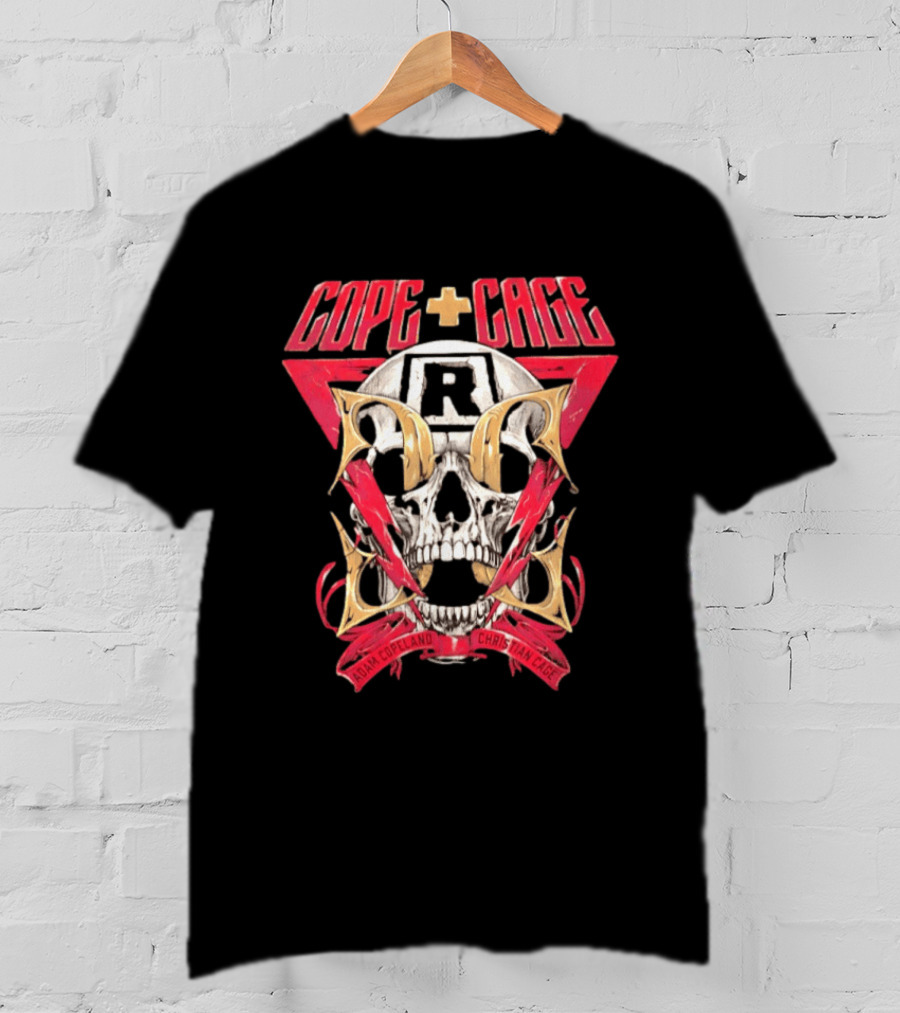 COPE CAGE Adam Copeland Christian Cage Skull R T-Shirt