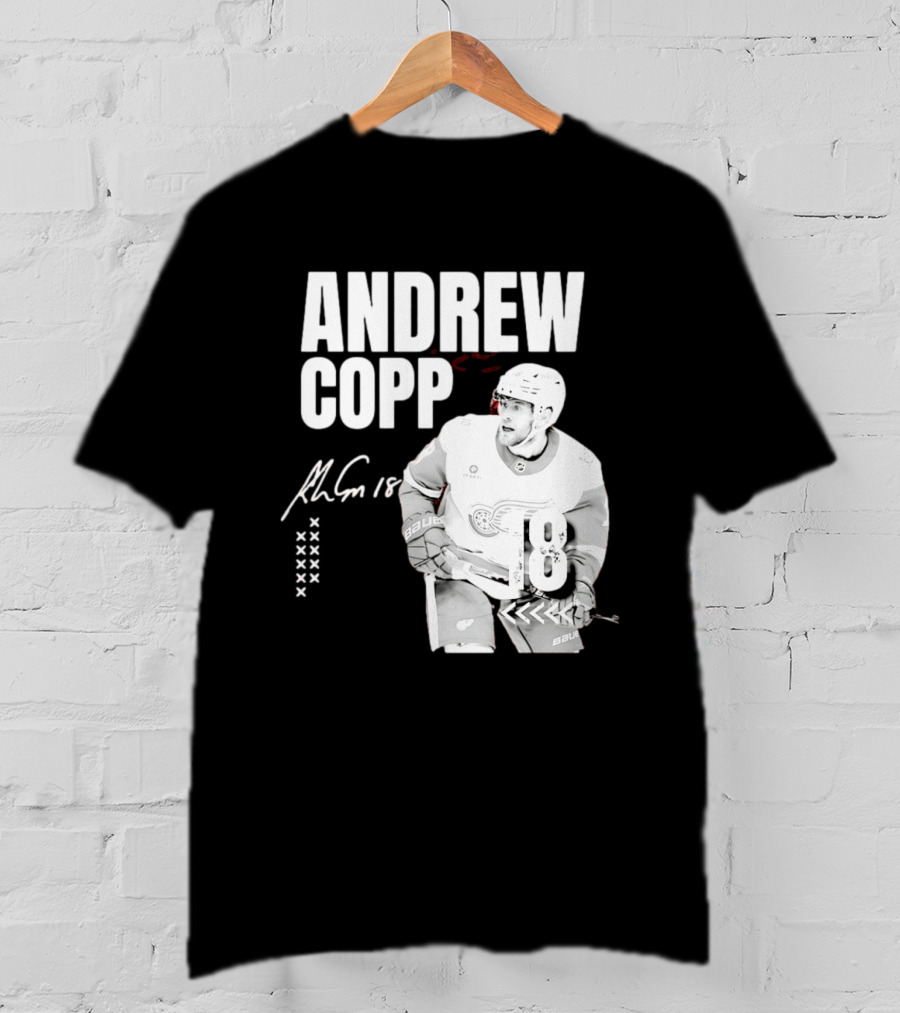 Andrew Copp Detroit Red Wings 18 NHL Hockey Player Signature Jersey T-Shirt