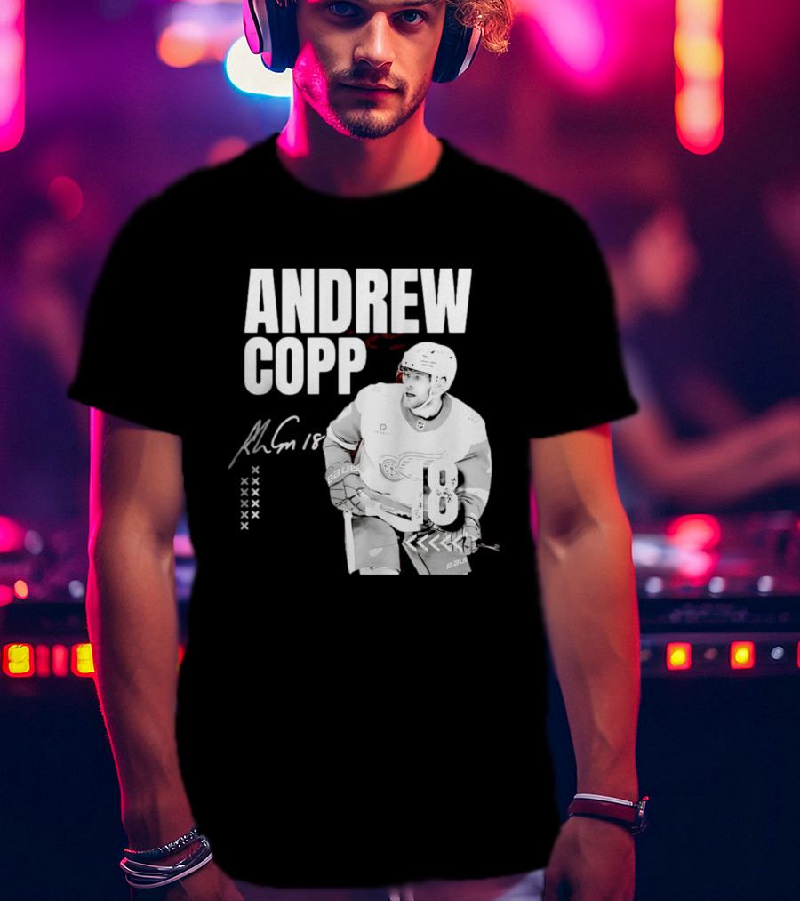 Andrew Copp Detroit Red Wings 18 NHL Hockey Player Signature Jersey T-Shirt