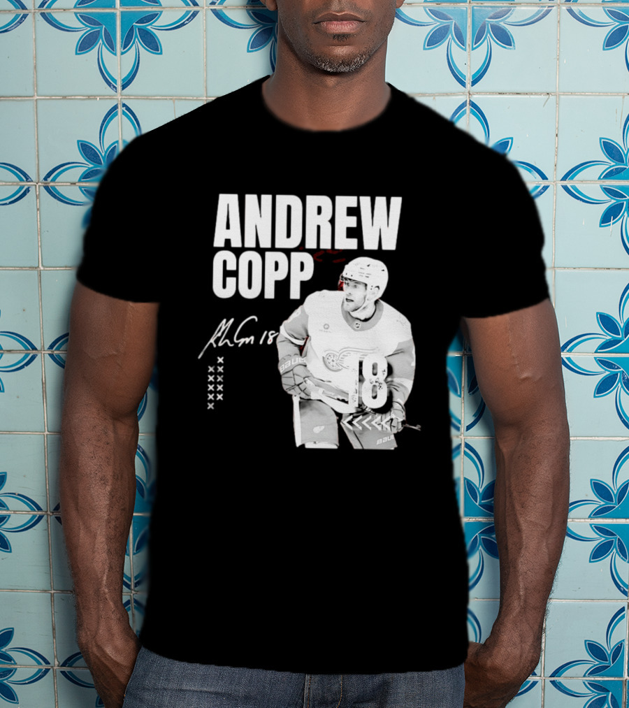Andrew Copp Detroit Red Wings 18 NHL Hockey Player Signature Jersey T-Shirt
