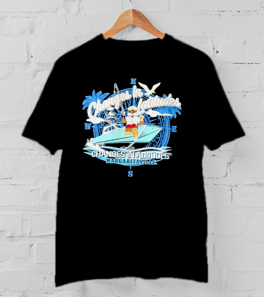 Buc Ee's Margaritaville Changes In Latitudes Tropical Boat Adventure T-Shirt