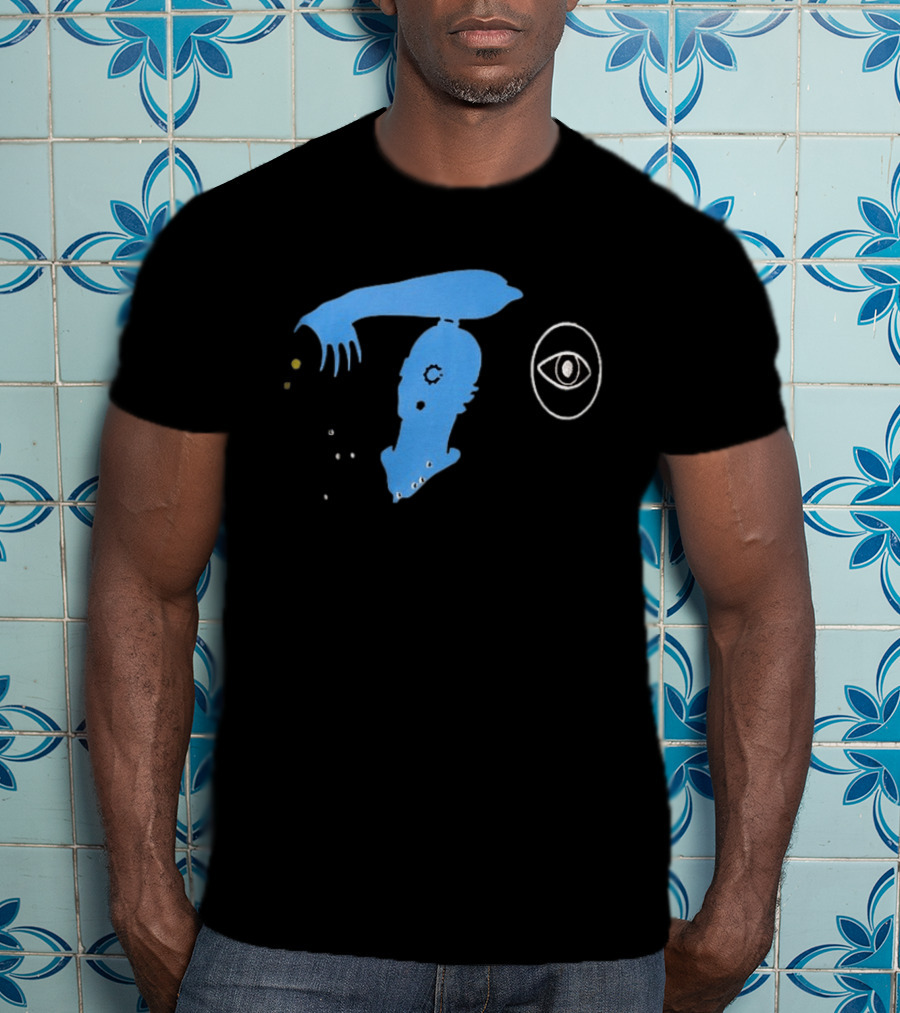 Candice For You Searcher Abstract Blue Silhouette With Eye T-Shirt