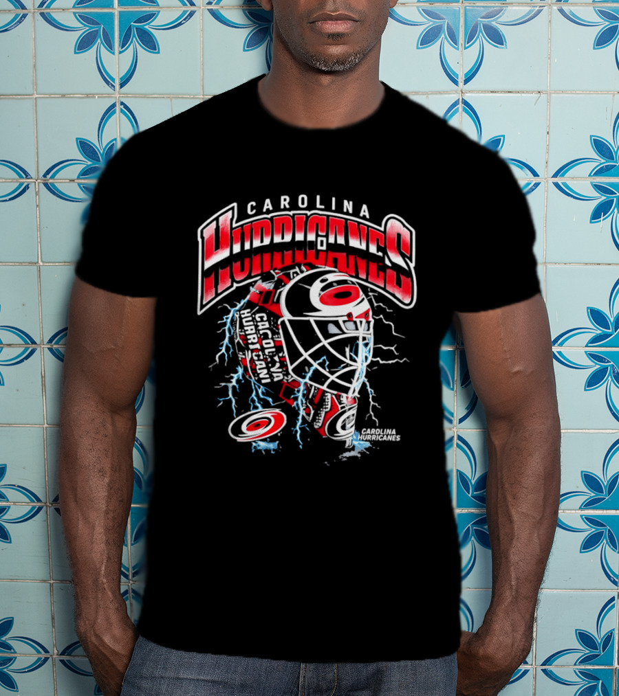 Carolina Hurricanes NHL Hockey Mask Lightning T-Shirt