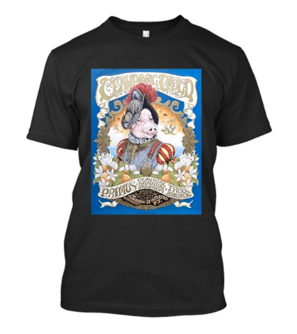 Claypool Gold Primus Claypool Lennon Delirium Frog Brigade St Augustine FL 2026 Event June 19 St Augustine Amphitheatre T-Shirt