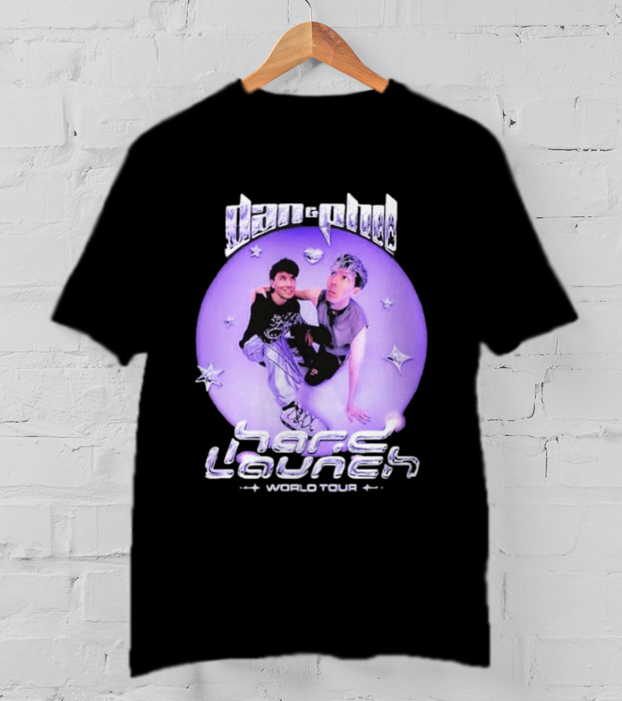 Dan And Phil Hard Launch World Tour 2026 2027 Purple Circle Star T-Shirt