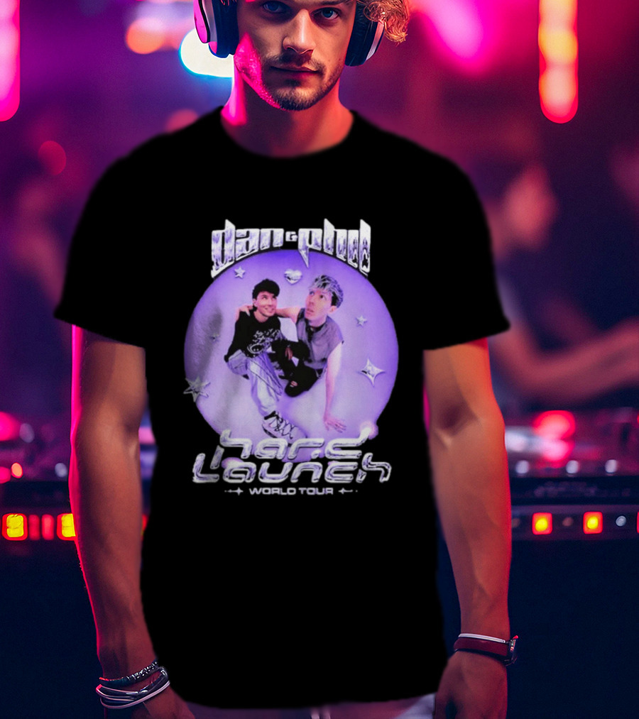 Dan And Phil Hard Launch World Tour 2026 2027 Purple Circle Star T-Shirt