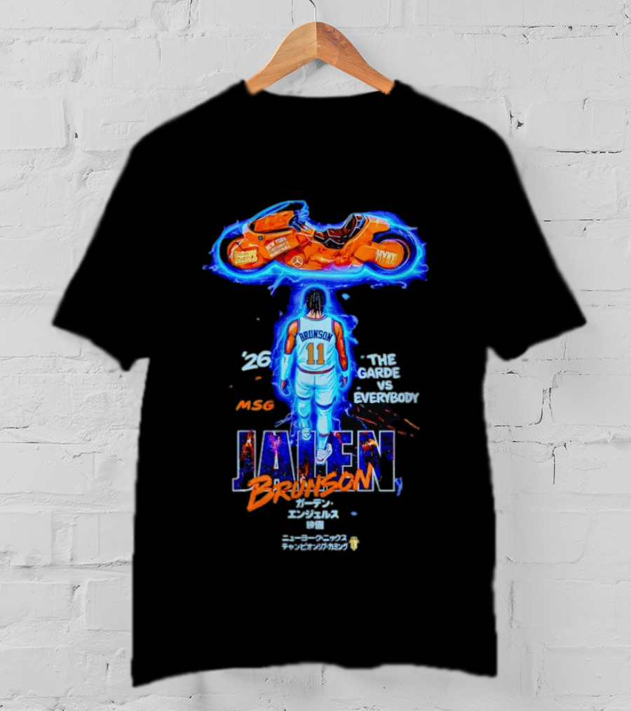 Jalen Brunson New York Knicks The Garden Vs Everybody Akira Bike Art '26 T-Shirt