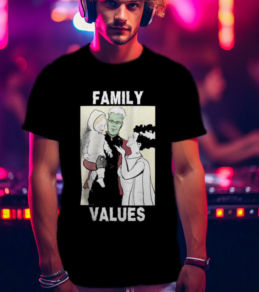 Family Values Halloween 2026 Ghostly Family T-Shirt