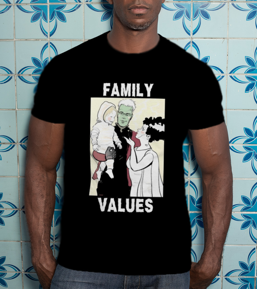 Family Values Halloween 2026 Ghostly Family T-Shirt
