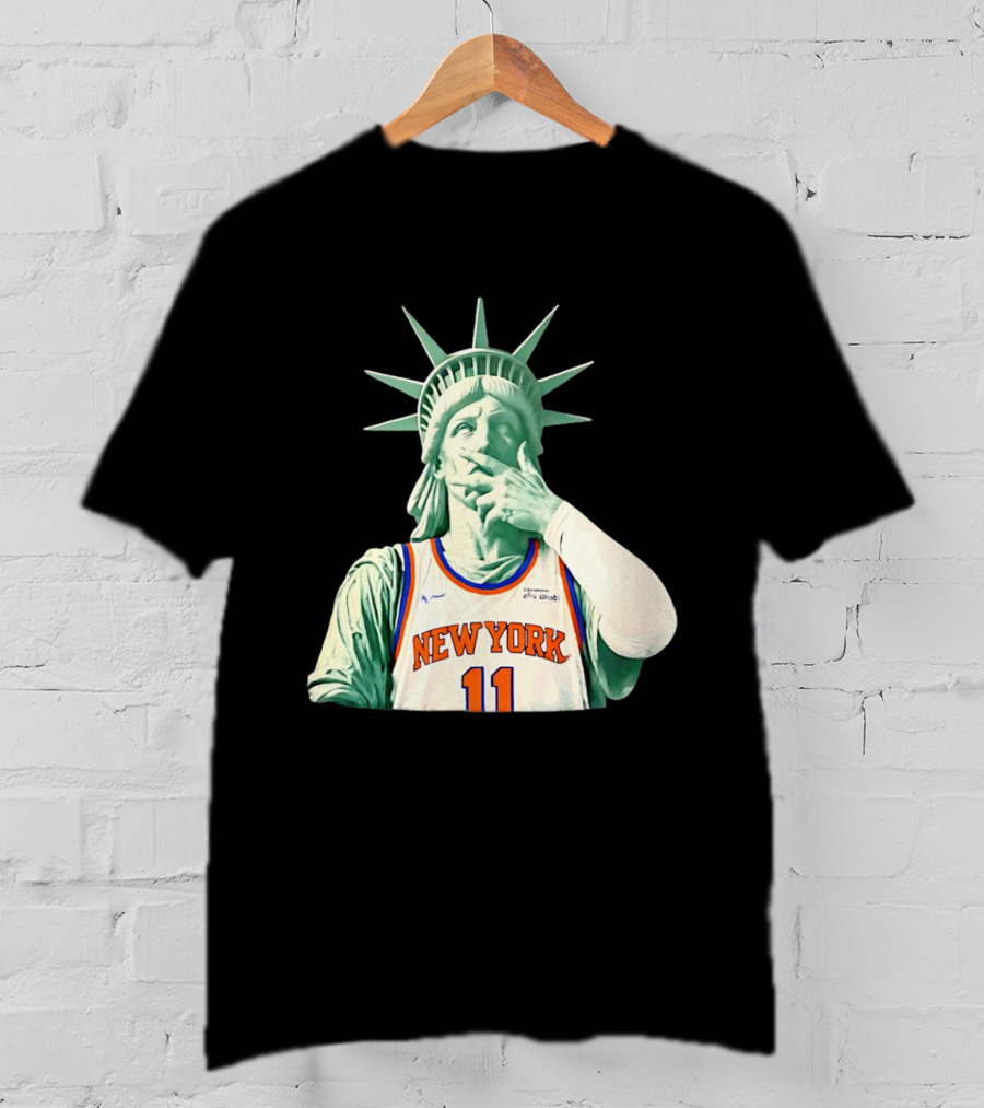 New York Knicks Statue Of Liberty Number 11 Jalen Brunson 2026 T-Shirt