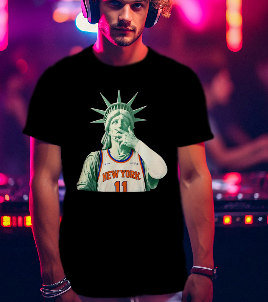 New York Knicks Statue Of Liberty Number 11 Jalen Brunson 2026 T-Shirt