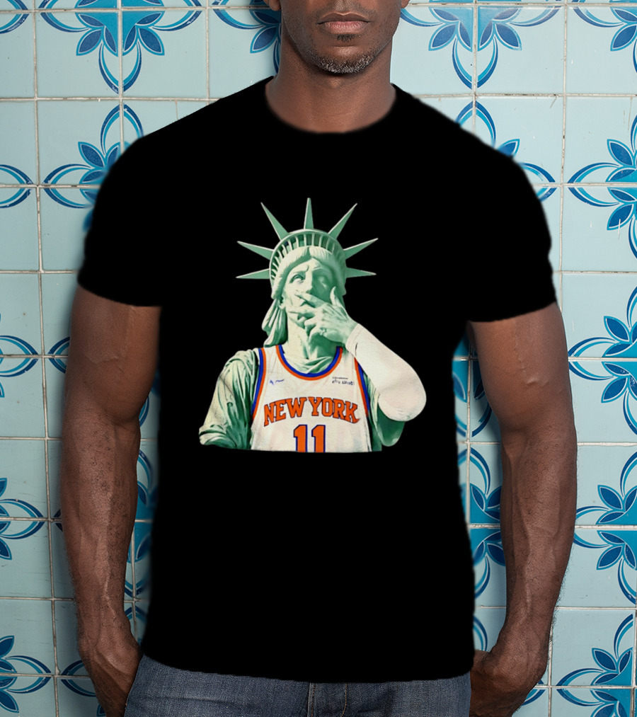 New York Knicks Statue Of Liberty Number 11 Jalen Brunson 2026 T-Shirt