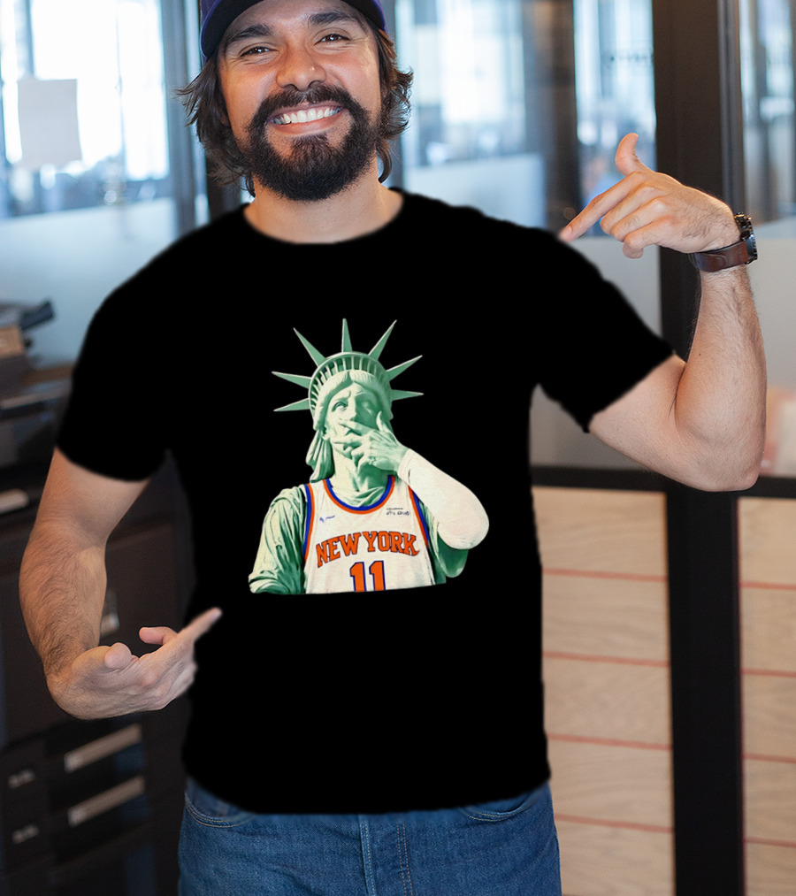 New York Knicks Statue Of Liberty Number 11 Jalen Brunson 2026 T-Shirt