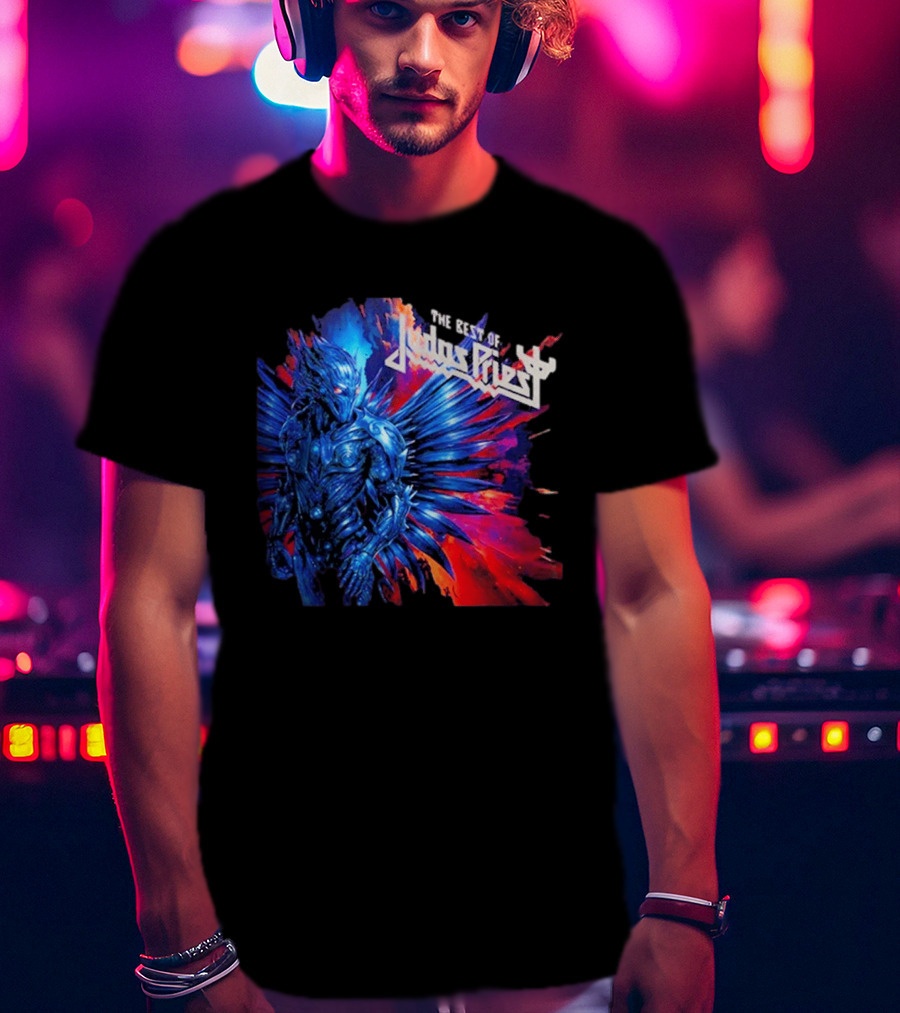 Judas Priest The Best Of 2026 New Album Robotic Blue Warrior T-Shirt