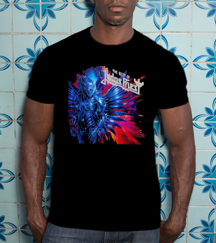 Judas Priest The Best Of 2026 New Album Robotic Blue Warrior T-Shirt