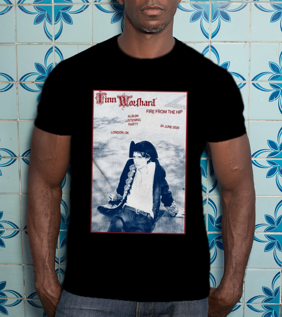 Finn Wolfhard Fire From The Hip Album Listening Party London UK June 24 2026 T-Shirt