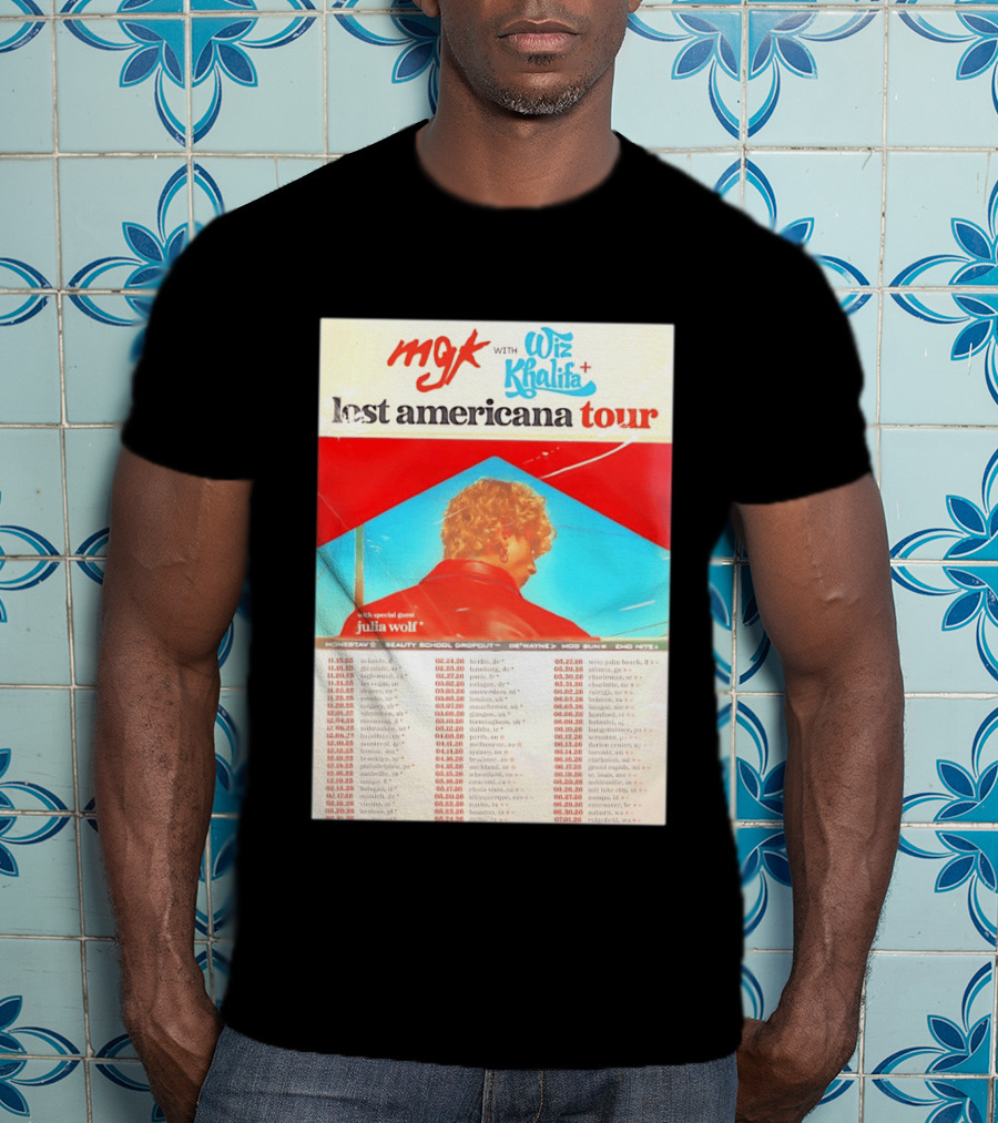 MGK Wiz Khalifa Lost Americana Tour Julia Wolf Guest T-Shirt