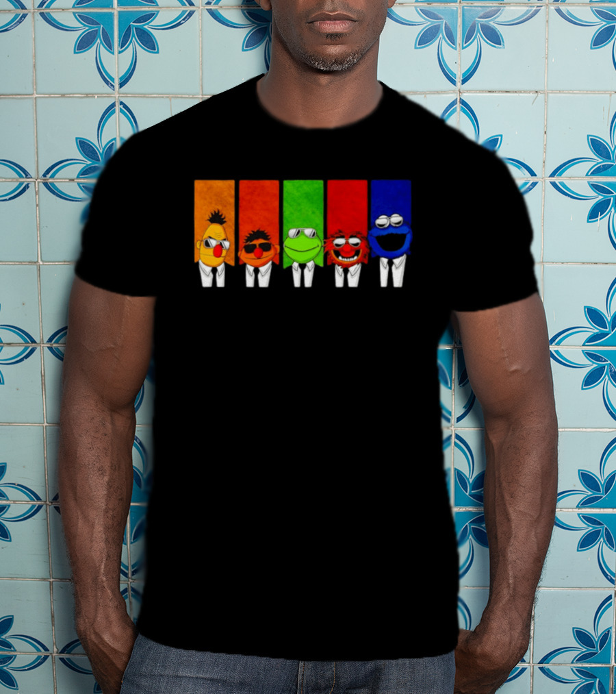 Bert Ernie Kermit Animal Cookie Monster Reservoir Dogs Mashup T-Shirt